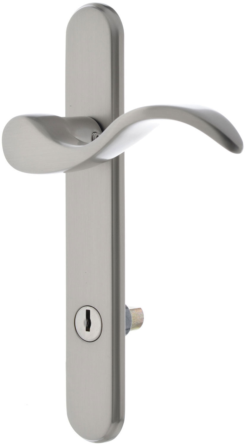 Satin Nickel - Door Hardware - Arch Angle Custom Arched Top Storm Windows & Storm Doors